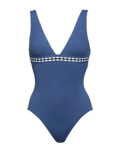 Iodus Woman One-piece Swimsuit Blue Size 10 Polyamide, Elastane