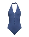 Iodus Woman One-piece Swimsuit Navy Blue Size 12 Polyamide, Elastane