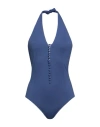 IODUS IODUS WOMAN ONE-PIECE SWIMSUIT NAVY BLUE SIZE 12 POLYAMIDE, ELASTANE