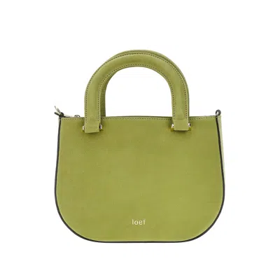 Ioef 'olivia' Nubuck Leather Bag In Green