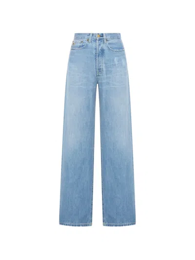 Iois Skater Wide-leg Jeans In Blue