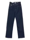 Iois Straight-leg Jeans With Mid-rise Waist In Blue