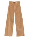 Iois Wide-leg Brown Trousers With High Waist In Brown