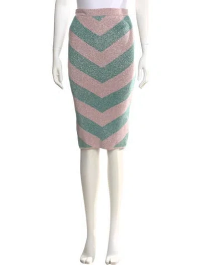 Pre-owned Iorane Striped Knee-length Skirt In Multi