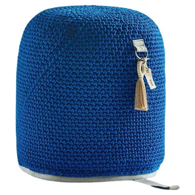Pre-owned Iota 21st Century Asian Blue Outdoor-indoor Handmade Single Seat Pouf