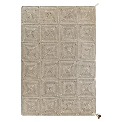 Pre-owned Iota 21st Century Asian Brown Beige Outdoor Indoor 200x300 Cm Handmade Rug