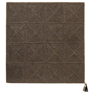 Pre-owned Iota 21st Century Asian Brown Black Outdoor Indoor 200x200 Cm Handmade Crochet Rug