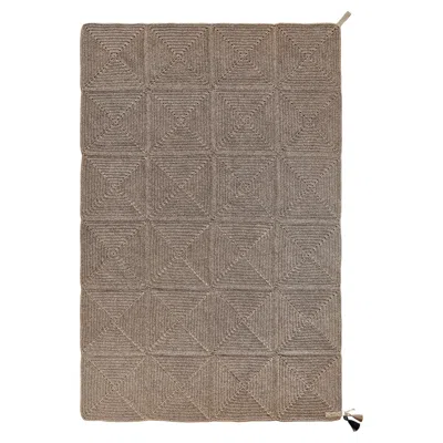 Pre-owned Iota 21st Century Asian Brown Black Outdoor Indoor 200x300 Cm Handmade Rug