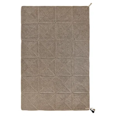 Pre-owned Iota 21st Century Asian Brown Black Outdoor Indoor 200x300 Cm Handmade Rug