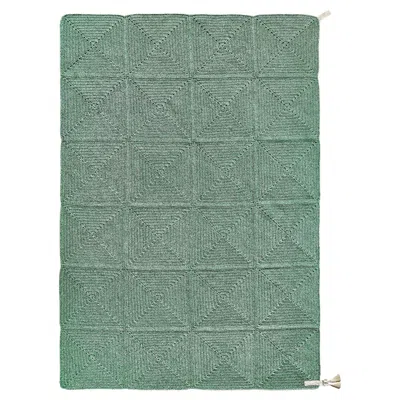 Pre-owned Iota 21st Century Asian Green Sand Outdoor Indoor 200x300 Cm Handmade Rug
