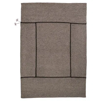 Pre-owned Iota 21st Century Asian Grey And Cacao Outdoor Indoor 170x240 Cm Handmade Rug In Gray