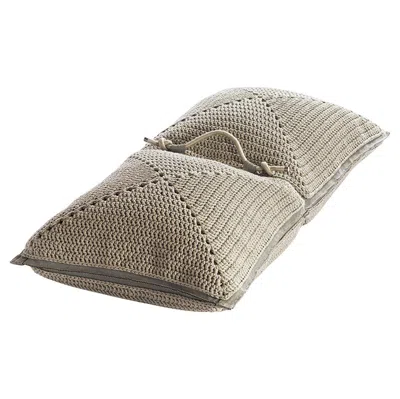 Pre-owned Iota 21st Century Asian Natural Cream Outdoor Indoor Handmade Floor Cushion In White