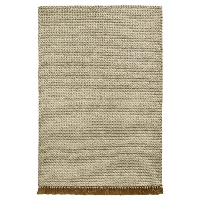 Pre-owned Iota Handmade Crochet Thick Rug 170x240 Cm In Beige - Sand & Cacao Colors In Brown