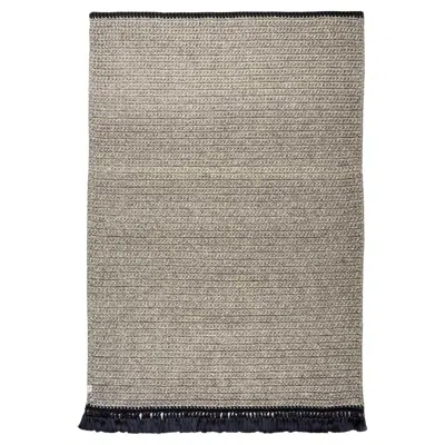 Pre-owned Iota Handmade Crochet Thick Rug 170x240 Cm In Grey Beige Black Colors In Gray