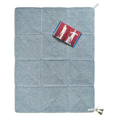 Pre-owned Iota Outdoor Indoor Handmade 150x200 Cm Rug In Blue Sand By