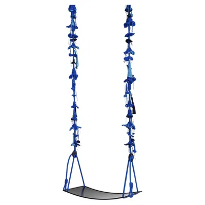 Pre-owned Iota Royal Blue Swing Handmade Crochet With Metal Seat
