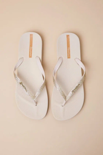 Ipanema Ana Sparkle Beige Flip Flops