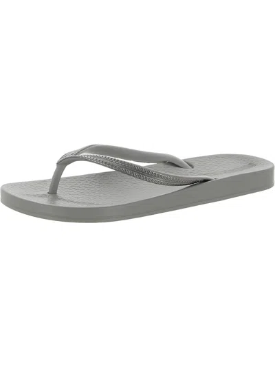 Ipanema Anameta Iii Womens Thong Flat Flip-flops In Grey