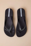 Ipanema Mesh Chic Glitter Black Platform Fem Flip Flops