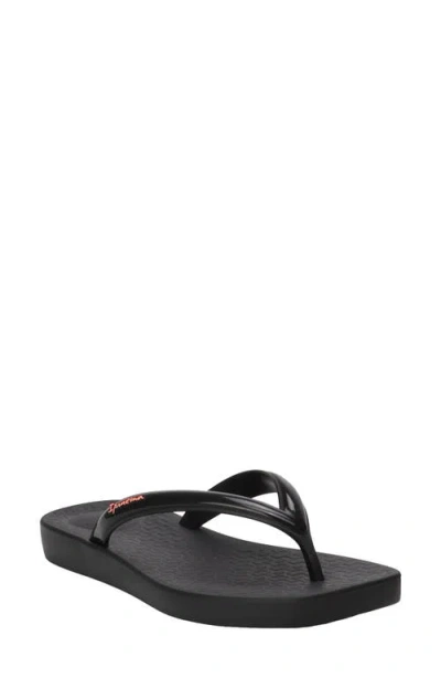 Ipanema Pluma Flip Flop In Black