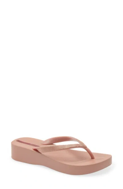Ipanema Wedge Platform Flip Flop In Pink