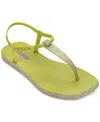 Ipanema X Shakira Class Edge Glow Slip-on Embellished T-strap Thong Sandals In Green Glit