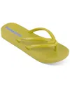 Ipanema X Shakira Comfy Fem Slip-on Flatform Sandals In Green