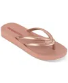 Ipanema X Shakira Comfy Fem Slip-on Flatform Sandals In Metallic Pink