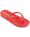 Ipanema X Shakira Comfy Fem Slip-on Flatform Sandals In Red,red