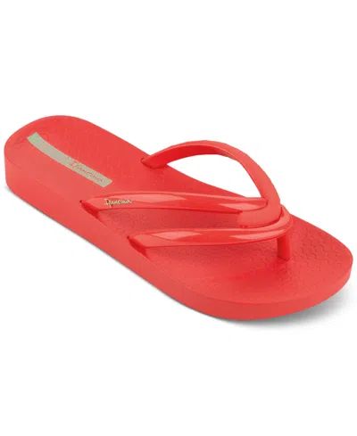 Ipanema X Shakira Comfy Fem Slip-on Flatform Sandals In Red,red