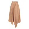 Ipanomi Women's Neutrals Long Cloche Skirt With High Waist And Pockets Beige In Beige