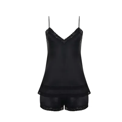 Ipekkiramer Women's Joy Silk Babydoll Black