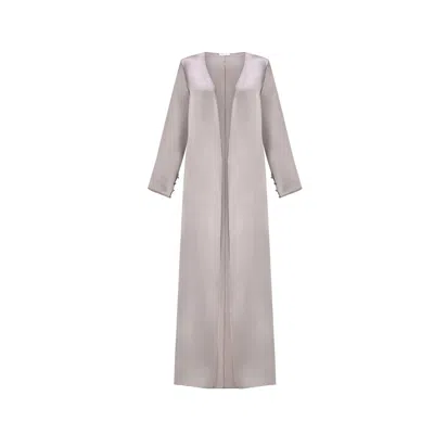 Ipekkiramer Women's Neutrals / Silver Street Style Robe Gray
