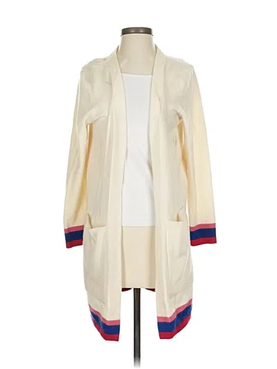 Pre-owned Iphoria Cashmere Cardigan Sweater In White