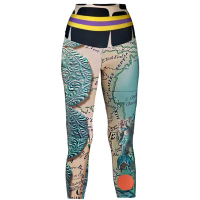 Ipng Design Women's Leggings Mermaidien Shuffle In White