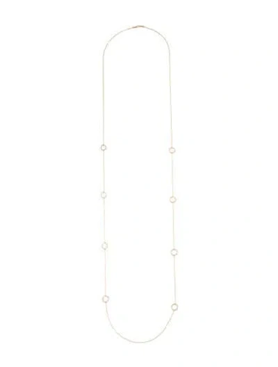 Pre-owned Ippolita 18k 1.05ctw Diamond Station Chain-link Necklace In Gold