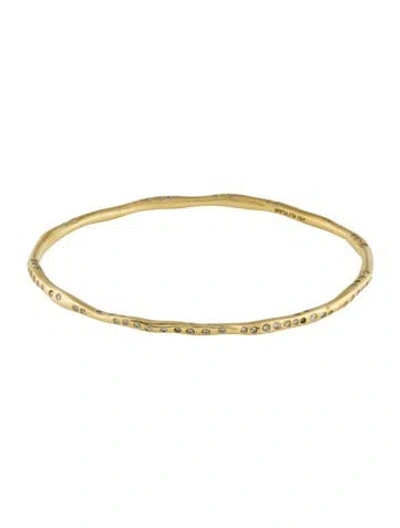 Pre-owned Ippolita 18k 1.09ctw Diamond Bangle Bracelet, 7.75" In Multi