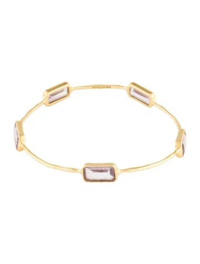 Pre-owned Ippolita 18k 11.80ctw Amethyst Gelato Bangle Bracelet, 8.25" In Multi