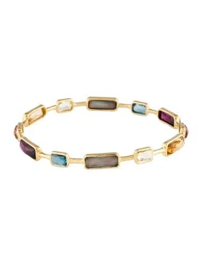 Pre-owned Ippolita 18k 12-stone Bangle, 8" In Multi