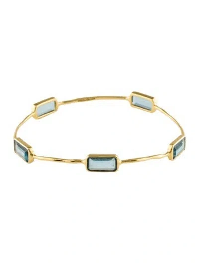 Pre-owned Ippolita 18k 15.65ctw Topaz Gelato Bangle Bracelet, 8.75" In Multi