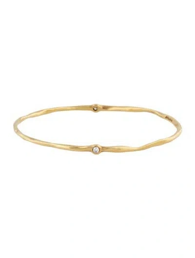 Pre-owned Ippolita 18k 2-stone Superstar Bangle Bracelet, 8" In Multicolor