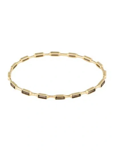 Pre-owned Ippolita 18k 4.16ctw Quartz Bangle Bracelet, 7.75" In Multi