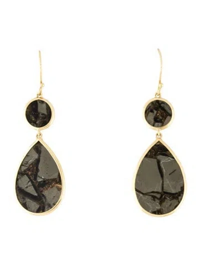 Pre-owned Ippolita 18k Bronze Calcite Drop Earrings In Multicolor
