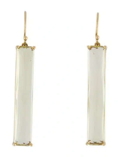Pre-owned Ippolita 18k Citrine Bar Drop Earrings In Multi