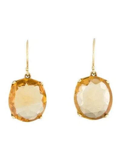 Pre-owned Ippolita 18k Citrine Lollipop Drop Earrings In Multi