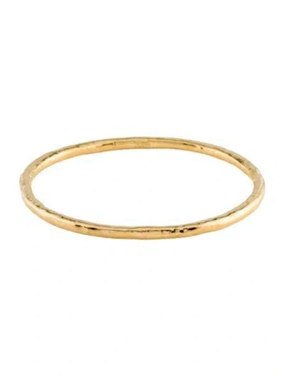 Pre-owned Ippolita 18k Classico Hammered Bangle Bracelet, 8" In Multi