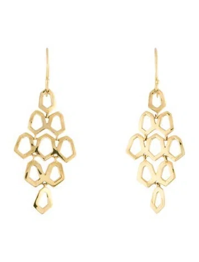 Pre-owned Ippolita 18k Classico Open Cascade Drop Earrings In Multicolor