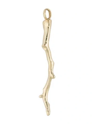 Pre-owned Ippolita 18k Coral Branch Pendant, 2.75" In Multicolor