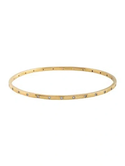 Pre-owned Ippolita 18k Diamond 28-stone Bangle, 8" In Multicolor