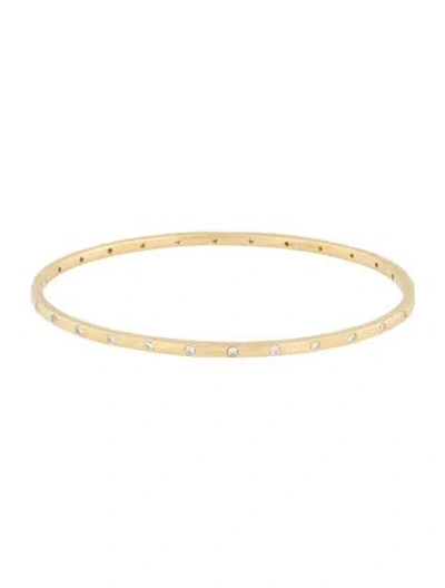 Pre-owned Ippolita 18k Diamond 28-stone Bangle Bracelet, 7.75" In Multi